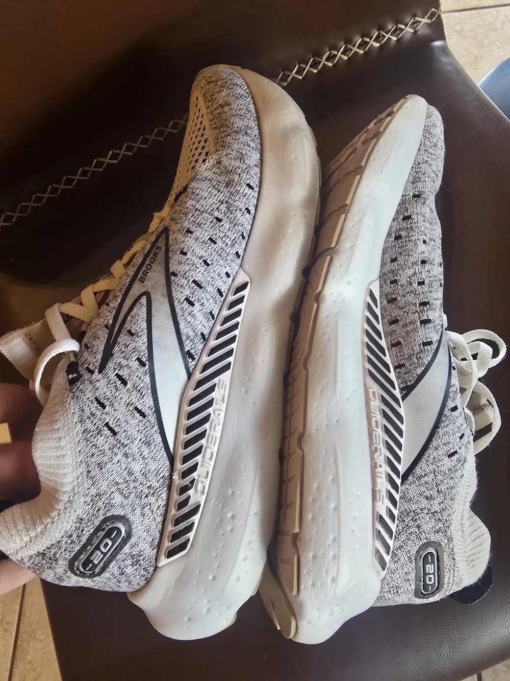 Brooks Women's White and Gray Running Shoes